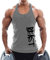 TX Apparel Herren Tanktop Beast Gym Stringer Shirt Baumwolle… (Grau, XX-Large)