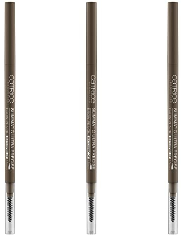 Catrice Augenbrauenstift - Catrice Slim'Matic Ultra Precise Brow Pencil, mit Augenbrauen Bürste, 3er Pack (3x0,05g), Nr. 035 Ash Brown