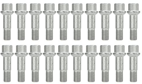 Bediffer Lot de 20 Boulons de Roue, 17 Mm Hex M14 X 1,5 0009905307 Longueur 67 Mm de Remplacement pour ‑ ML350 S500 GLK350 S550 CL500 GL450, Roues et Accessoires