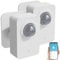 Luminea Home Control Bewegungsmelder Alarm: 2er-Set ZigBee-PIR-Bewegungsmelder, 8 m Reichweite, App (Smartphone, mit Handy-App, Überwachungssystem Funk)