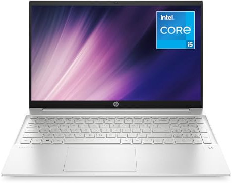 HP Pavilion 15-eg2000sf Ordinateur Portable 15,6 FHD, PC Portable (Intel Core i5-1235U, RAM 16 Go, SSD 512 Go, Intel Iris Xe, Windows 11), Laptop Argent, Clavier AZERTY