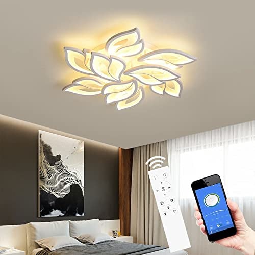 LED Deckenleuchte Dimmbar, 70W-140W Deckenlampe LED Wohnzimmerlampe mit Fernbedienung APP Farbwechsel - Moderne Wohnzimmerlampe Deckenleuchte Energie Sparen Dimming Deckenbeleuchtung Schlafzimmerlampe