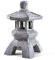 Farol solar LED de piedra para pagoda, torre de piedra de resina duradera, lámpara decorativa antigua para terraza jardín