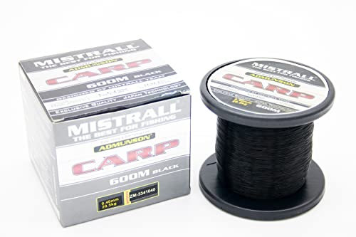 Karpfenschnur Angelschnur MISTRALL Admunson Carp Black 600m 0,30-0,40mm (0,30mm / 12,8kg)