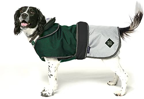 Danish Design Battersea Dogs Home Green 2 in 1 Summer and Winter Removable Lining Waterproof Windproof Dog/Puppy Coat 26 Inch 65 cm