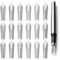 Zerodeko 30 Pcs Flex Fountain Pen Nibs Stainless Steel Replacement Fountain Pen Nibs, Calligraphy Nibs Dip Pen Nibs Fountain Pen Nibs Spare Pen Nibs Calligraphy Pen Supplies for Kids Adults