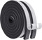 Guarnizioni Finestre Porta, Guarnizione Finestra Autoadesivo Striscia in Gomma Bordo Protettore Striscia Nastro per Antivento Insonorizzato Anti-zanzara (25mm x 10mm/4M, Nero)