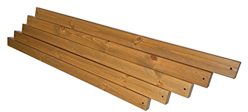 Primario Grande Bretter für Gartenbank Imprägniert 5 Stück - Parkbank-Bretter Set Passend für alle Bänke ohne Rückenlehnen - Wetterfest Bohlen für Gartenbankgestelle (helle Eiche, 125 cm)