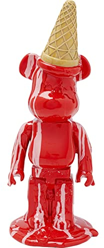 Kare Design Deko Figur Gelato Bear, Rot, Bär, Polyresin, 40x16x15cm (H/B/T)