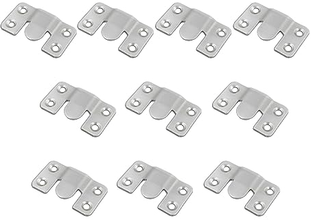 JISADER 10 Stück Möbel-Unterputz-Halterung, Fotorahmen-Haken, Z-Clip, Bildaufhänger-Haken für Spiegel, Schränke, Hochzeit, Bildanzeige, Kunstgalerie, KLEIN
