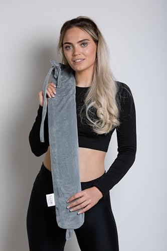 Extra Long bodybottle hot Water Bottle in Luxorious Grey Fleece Cover 72cm 2L