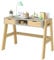 Bellabino Campo Kinderschreibtisch höhenverstellbar 56-75 cm – Schreibtisch Kinder ab 6 Jahren mit 2 Schubladen – Schülerschreibtisch mit viel Stauraum aus Massivholz Kiefer in Beige