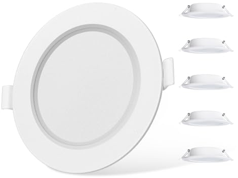Aigostar Downlight LED Empotrable 24W Equivalente a Halógena 162W, 2700LM, Blanco Neutro 4000K, Ojos de Buey Para Techo Interior, Ф265-275 mm, Pack 5 Focos
