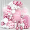 Kit Arco Palloncini Rosa e Bianchi - 102 Pezzi per Compleanno, Battesimo Bimba, Matrimonio, Baby Shower Decorazioni, Festa - Colori Rosa, Bianchi e Pastello