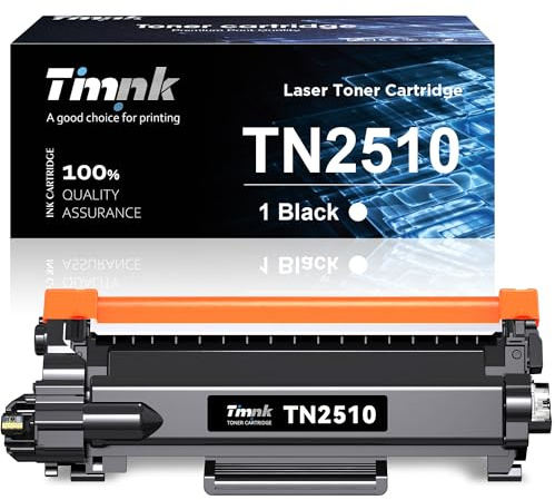 Timink TN-2510 Hochleistungs-Toner Kompatibel für Brother TN2510 für HL-L2400DW HL-L2445DW DCP-L2660DW DCP-L2620DW MFC-L2800DW MFC-L2860DW Laserdrucker(1 SCHWARZ, 1200 Seiten pro Toner)