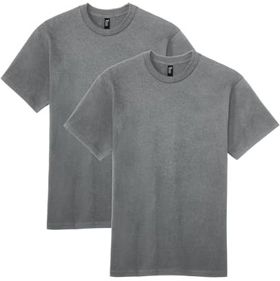 Gildan Adult T-Shirt, Hammer Collection, 2-Pack, Style GH000, Graphite Heather (2-Pack), L