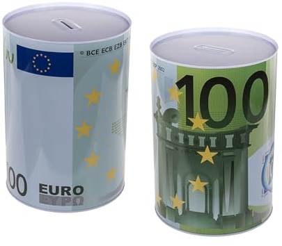 Jumbo Spardose 100 Euro Note Sparschwein Spartopf Sparbüchse Sparen Geldschein Banknote Metall Geschenkidee 22 x 15 cm