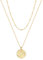 Jenosy Kette Layered Damen Platten Kette Gold Personalisierte Kette Plättchen Damen 18K Vergoldete Kette für Frauen Geschenk