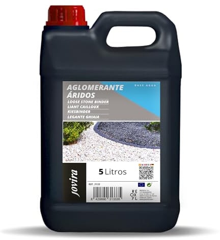 JOVIRA PINTURAS Liant Cailloux Résine 5L pour Le compactage et la Fixation des agrégats. (5 Litres)