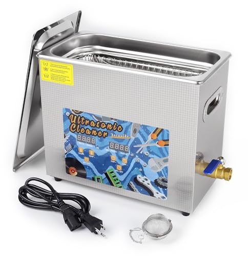 KECOOLKE 10L Ultraschallreiniger mit großer Kapazität mit Heizung und Zeiteinstellung 240 W Edelstahl Professioneller für die Reinigung Werkzeug
