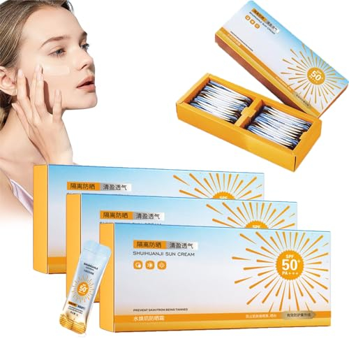 150g Sonnenschutz in Reisegröße, Mini Sonnencreme In Reisegröße, Sonnenschutzmittel für das Gesicht mit Lichtschutzfaktor 50+, Sunscreen Lotion mit UVA/UVB Schutz, Wasserfestes Sonnenserum