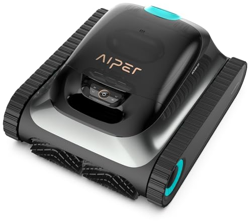 AIPER Kabelloser Poolroboter Boden und Wand, Poolstaubsauger für Eingelassene Pools, Wand und Wasserlinienreinigung, WavePath 2.0 Smart Navigation, 2,5 Stunden Akkulaufzeit, für Pools Bis zu 150 m²