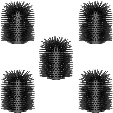 WAVEWO Silikon Toilettenbürstenkopf, 7 cm Durchmesser, Ersatz für Standard Toilettenbürsten, 5 Stück