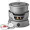 Kavolet Ensemble d'ustensiles de cuisine de camping, casserole de camping pliable avec réchaud de camping, kit de vaisselle de pique-nique, batterie de cuisine portable pour la randonnée, le
