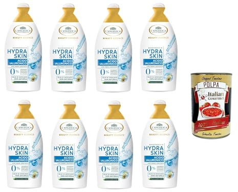 Italian Gourmet Beauty Essence Hydra Skin Bagnoschiuma Body Wash 8 x 520ml | Mit Hyaluronsäure und Avocadoöl; detergente corpo idratante, profumo, Gesamtnettogewicht 4,16 L + Kostenlos Polpa 400g