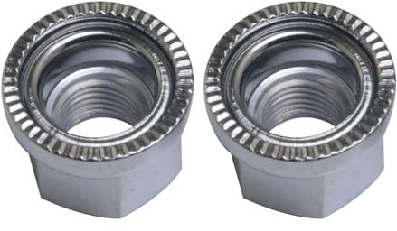 WELWIK 2 tuercas de cubo de bicicleta, tornillos de eje de acero al carbono con brida M9 para ruedas delanteras y traseras de bicicleta, pernos de rueda de bicicleta de montaña