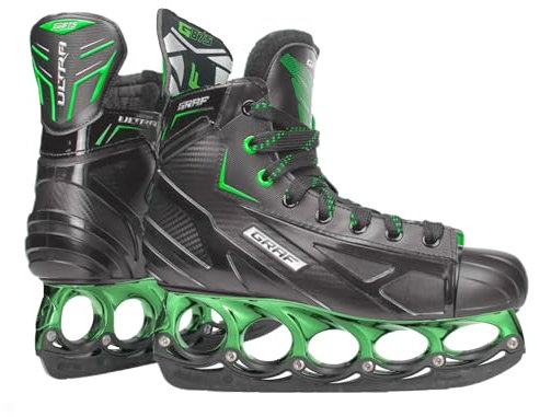 tblade Schlittschuhe Graf G875 Green Metallic Edition Freestyle Schlittschuh t-Blade Kufensystem (45)