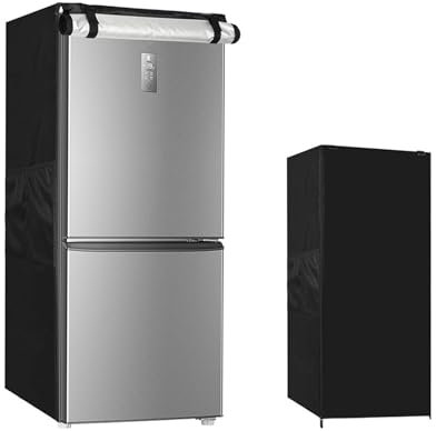 Upright Freezer Cover | Waterproof Upright Freezer Cover | for Protecting Upright Freezers/Beverage Refrigerator | Outdoor Refrigerator Cover (58x58x142 cm)