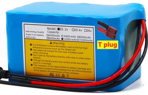 Batterie 36v 12Ah/10Ah Lithium ION pour vélo électrique,Batterie au Lithium Batterie Haute Puissance 500W 36V 12Ah E-Bike Vélo électrique BMS + 42V Chargeur T Plug,24V 12Ah