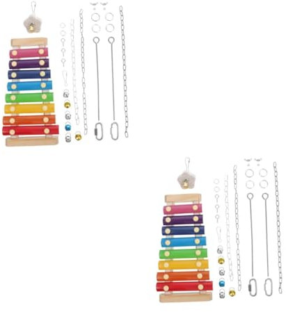 YARNOW 2Pcs Papageienfruchtgabel vogelkäfig zubehör vogelzubehör für käfig papageienspielzeug Vogelspielzeug Vogel Fütterer grünes Hühner Tierfutterspieß Vögel hölzern