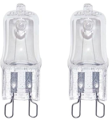 ShuoHui 2-Pack G9 Halogen Oven Bulb 20W/25W/28W/40W 230V 300℃ Heat Tolerant for Neff/AEG/Zanussi/Bosch/Oven (40 Watts)