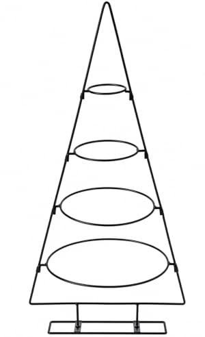 Deko-Baum aus Metall – Schwarzer Weihnachtsbaum aus Draht – 60 cm hoch – Moderner Metallbaum für Weihnachten – stilvolle Weihnachtsdeko Tisch & Fensterbank