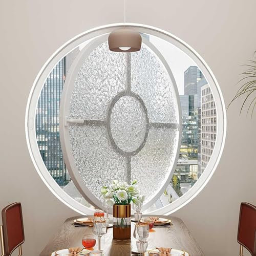 Redondo Vaso Ventana del Cobertizo, Rotación De 360° Ventanas, Ventana Pequeña con Bloqueo, Cocina Decoración del Hogar Ventana De Ojo De Buey(White A,60cm/23.6in)