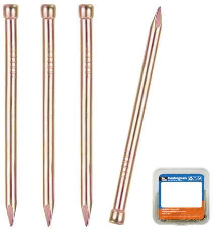 1 Inch Finishing Nails 25mm Hand Drive Hardware Carbon Steel Nail Around 180 Pcs -Gold Colour