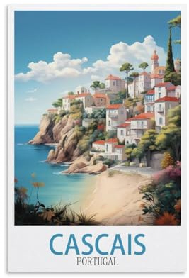 1000-teiliges Puzzle „Cascais, Portugal“ – Klassisches 3D-Puzzle-Bastelset aus Papier – Einzigartiges Geschenk – Wohnkultur – 52 x 38 cm