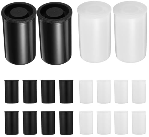 Boîtes de Pellicule 20 Pièces en PE à Joint Étanche et Portables | Rangement Multi-usage pour Trinkets et Boutons, Voyage et Photo Extérieure, Conteneurs Compacts