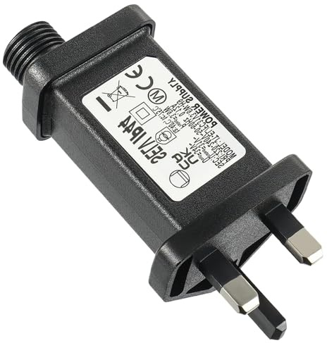 LED Transformer Plug for Christmas Lights 12V 3A Led Driver Adapter for Christmas Tree Lights, Icicle/Fairy/Net/Flashing Lights, Colourful Lights, IP44 Waterproof Replacement Plug, Indoor/Outdoor Use