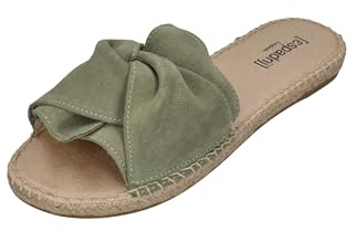 Espadrij L'ORIGINALE Pantolette PLAGE BOUCLE VELOUR sage, Größe:38 EU