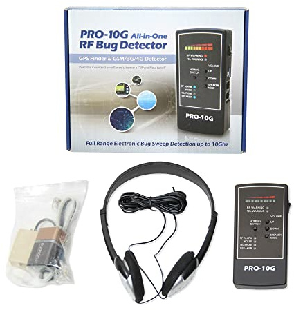 Spy Hawk PRO 10G Is The 1 Gps Tracker Finder And Law-Grade Counter Surveillance Bug Sweep -Professional Handheld Detection Of All Active Gps Trackers, Mobile Phones