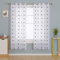 Deconovo Voile Vorhang Ösen Vorhänge Kinderzimmer Dekosachals Vorhang Leinenoptik Stern, 183x140 cm(HöhexBreite), Blau, 2er Set