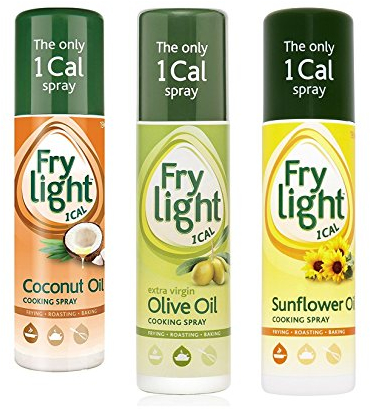 Frylight Öl-Kochspray, 190 ml, Dreierpackung, Olivenöl, Kokosnuss, Sonnenblume