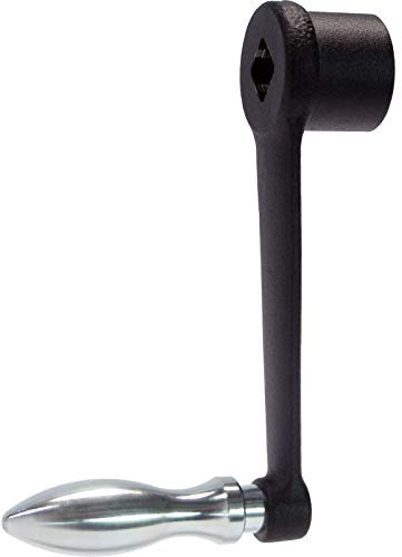 HALDER 24330.0130 Manivelle en acier Noir 100 mm x 12 mm