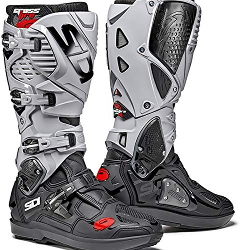 SIDI Crossfire 3 Srs 000MMFIRE3SRS Stivali Moto, Uomo, 43 EU, Nero Cenere
