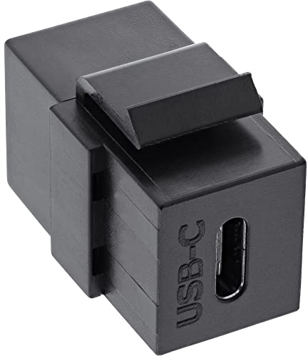 InLine 76201Z USB 3.1 Keystone Snap-In Einsatz, USB-C Buchse / Buchse, schwarz