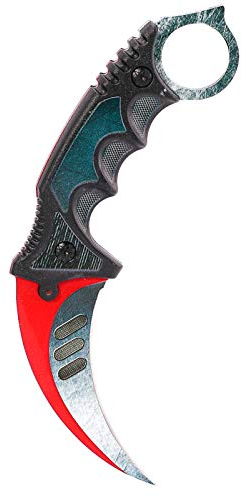 ariknives Elite - Counter Karambit Skin Knife CS GO Streik Messe Jagdmesser taktisches Überlebens Camping Werkzeug (Autotronic)