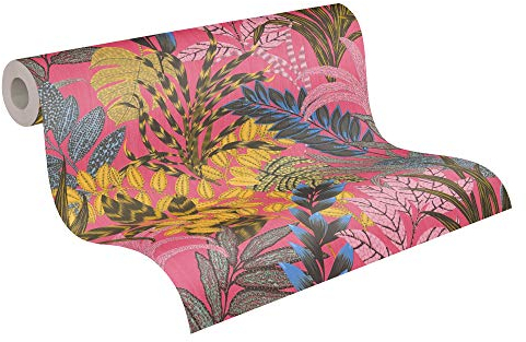 Livingwalls Vliestapete Metropolitan Stories Dschungeltapete Nala Cape Town 10,05 m x 0,53 m braun gelb rosa 378602 37860-2